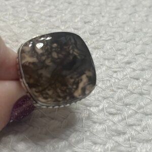Natural STICK AGATE Handmade Sterling 925 Ring Size 8.75 #348E